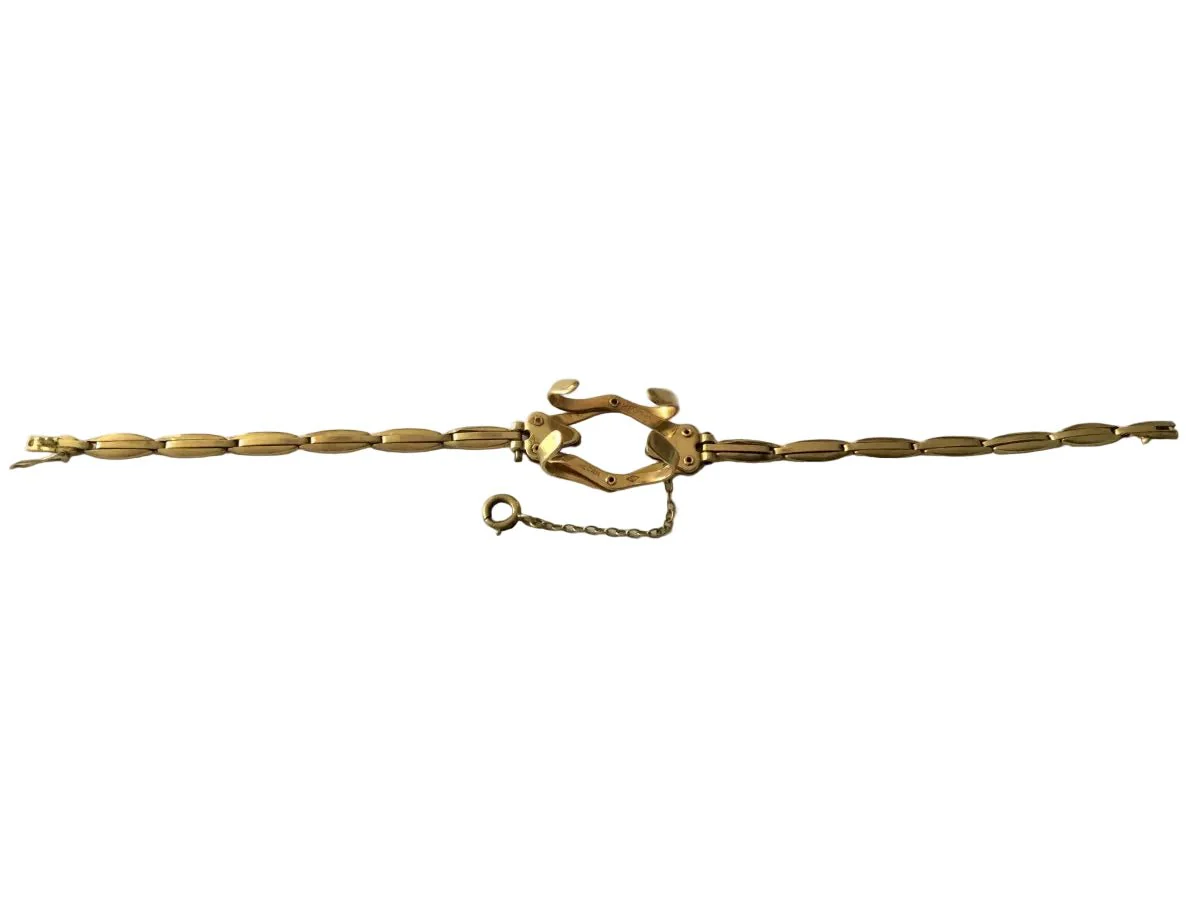 Bracelet Maille en or jaune et vermeil - Image 4