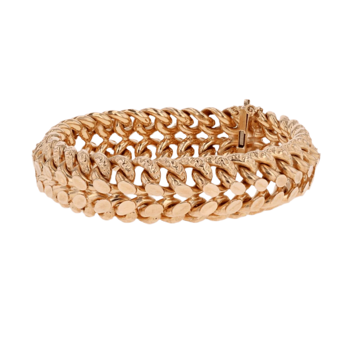Bracelet Maille gourmette en or rose