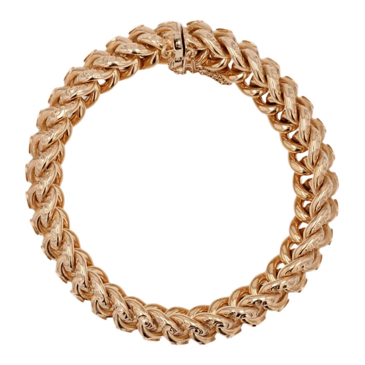 Bracelet Maille gourmette en or rose - Image 3