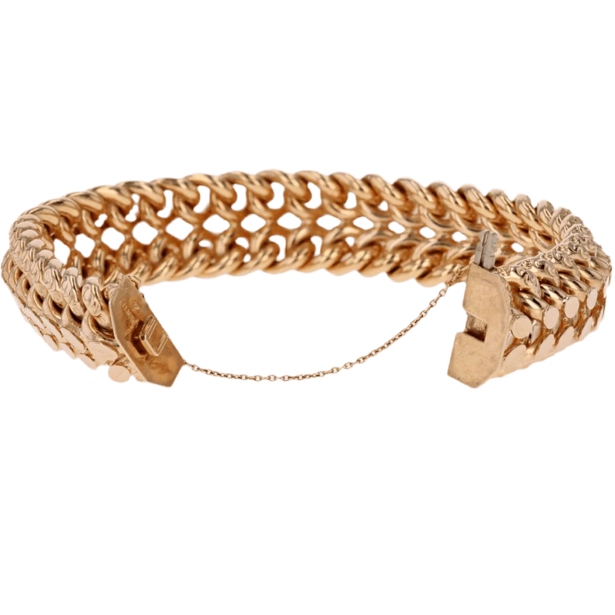 Bracelet Maille gourmette en or rose - Image 4
