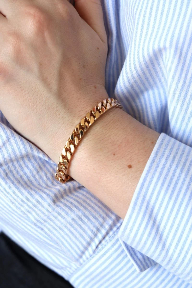 Bracelet Maille gourmette Or rose - Image 2