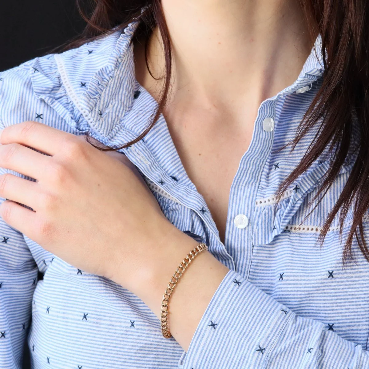 Bracelet Maille en or rose - Image 2