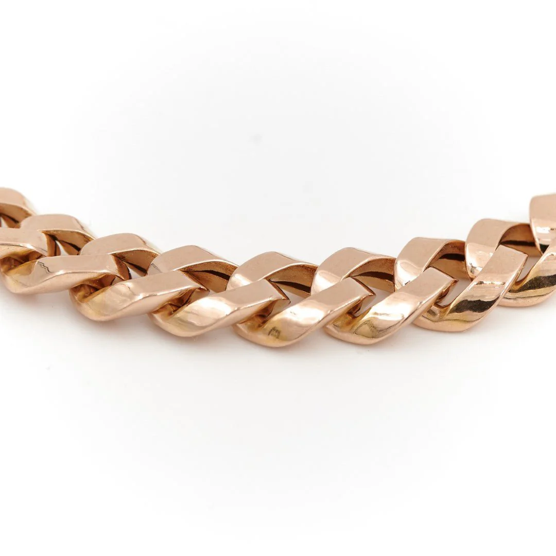Bracelet Gourmette en or rose - Image 5