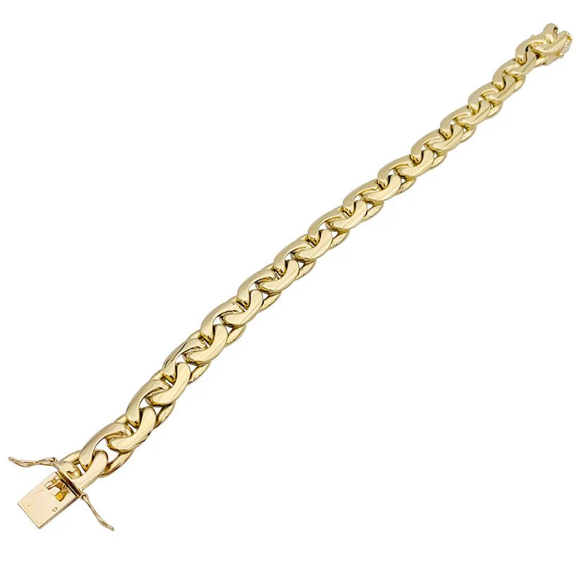 Bracelet maille "Haricot", or jaune - Image 2