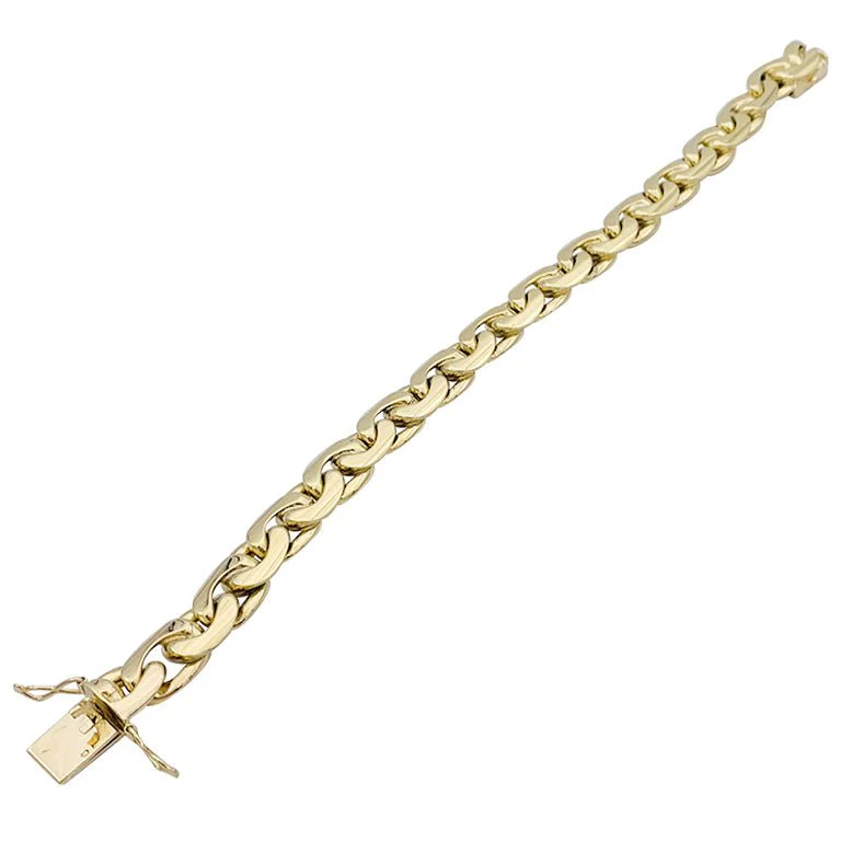 Bracelet maille "Haricot", or jaune - Image 3