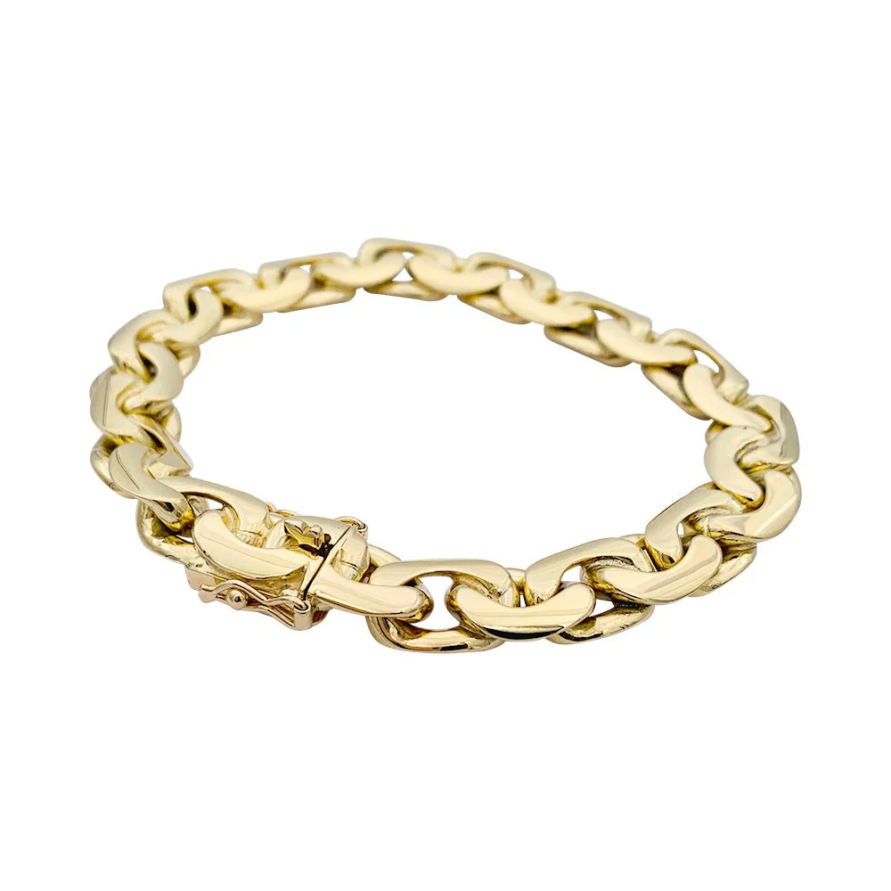 Bracelet maille "Haricot", or jaune - Image 4