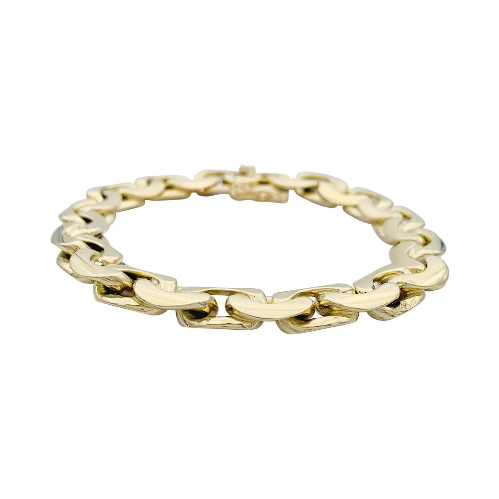 Bracelet maille "Haricot", or jaune - Image 5