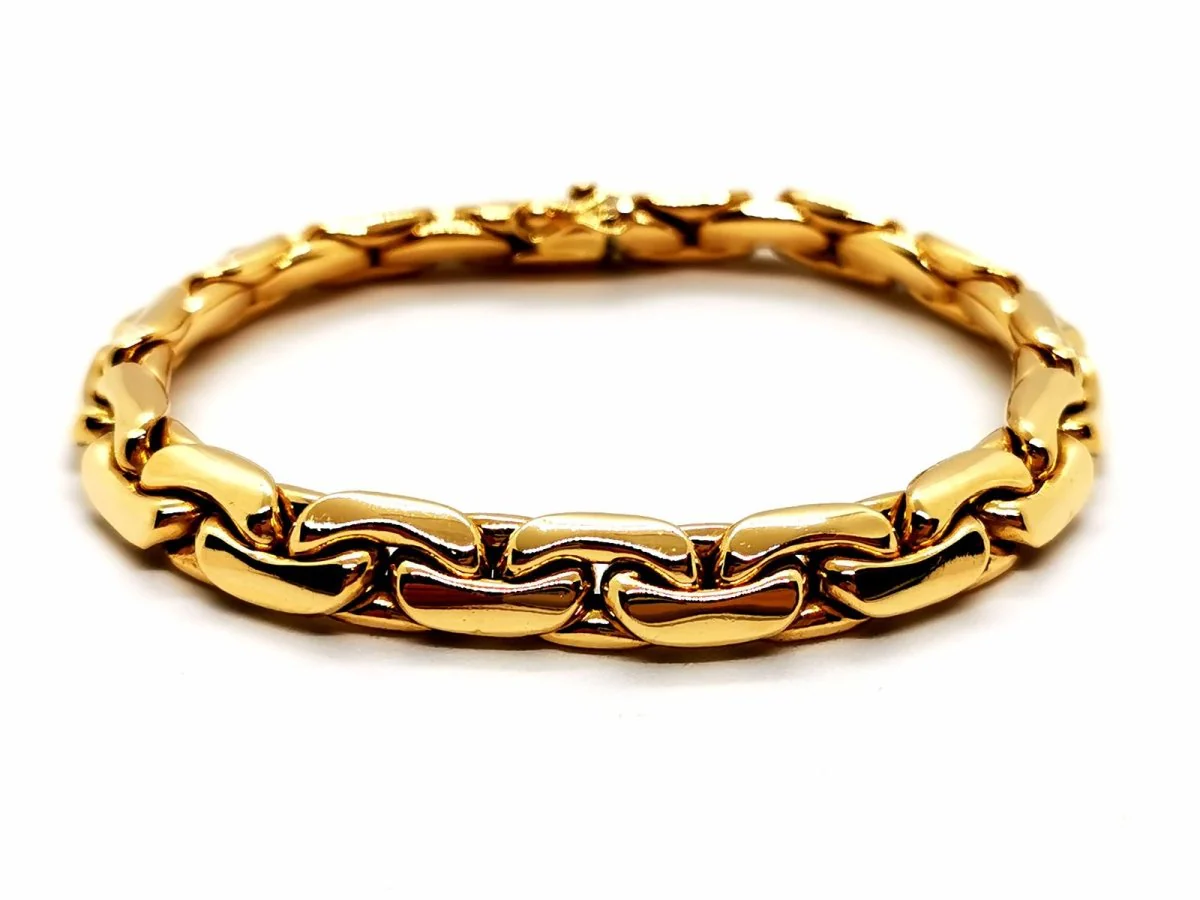 Bracelet Maille haricot Or jaune