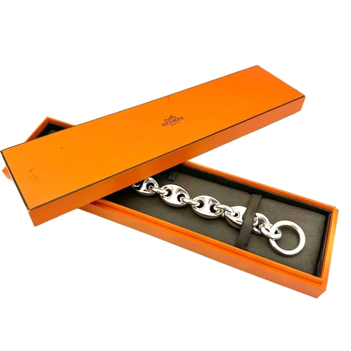 Bracelet Maille HERMÈS "Neptune" GM en argent - Image 8