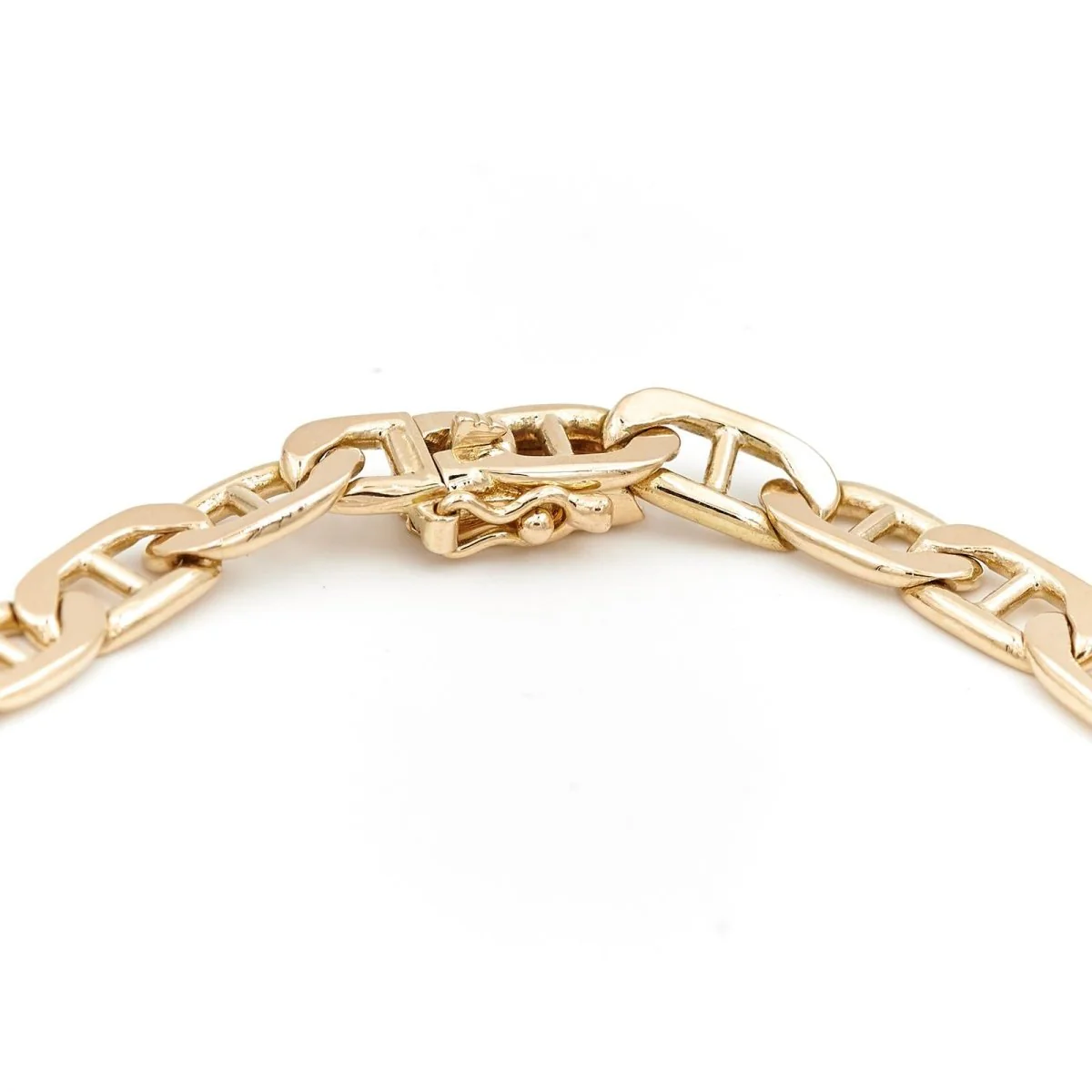 Bracelet Gourmette maille marine en or jaune - Image 3