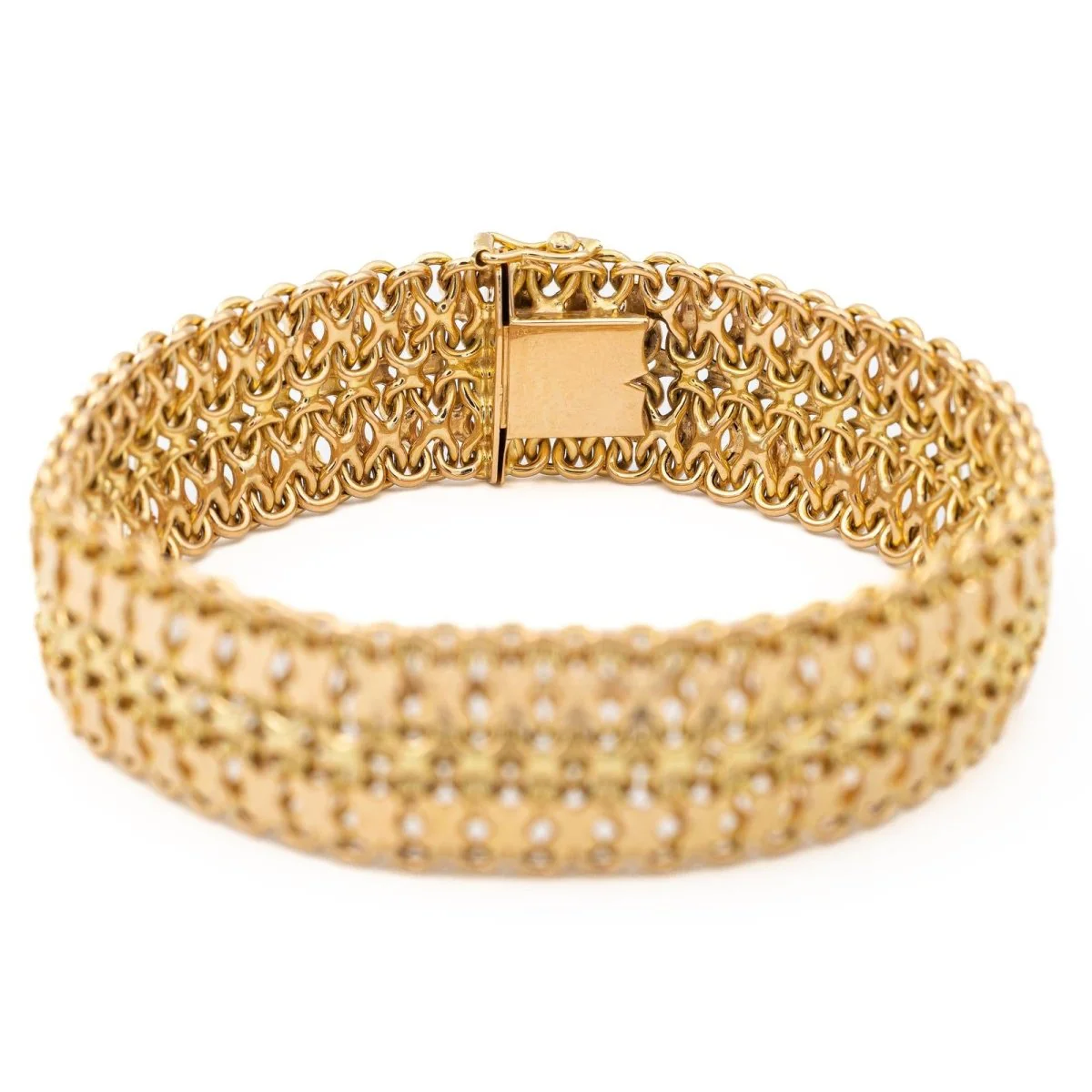 Bracelet Maille fantaisie en or jaune - Image 4