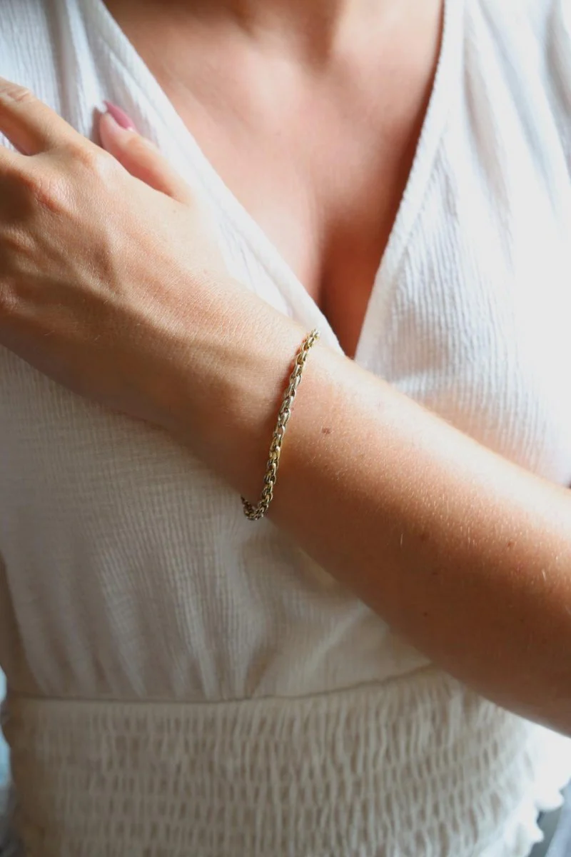 Bracelet Maille ovale Or jaune - Image 2