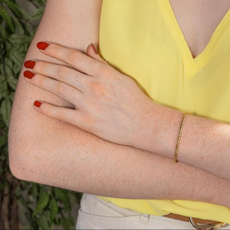 Bracelet Maille palmier Or jaune - Image 2