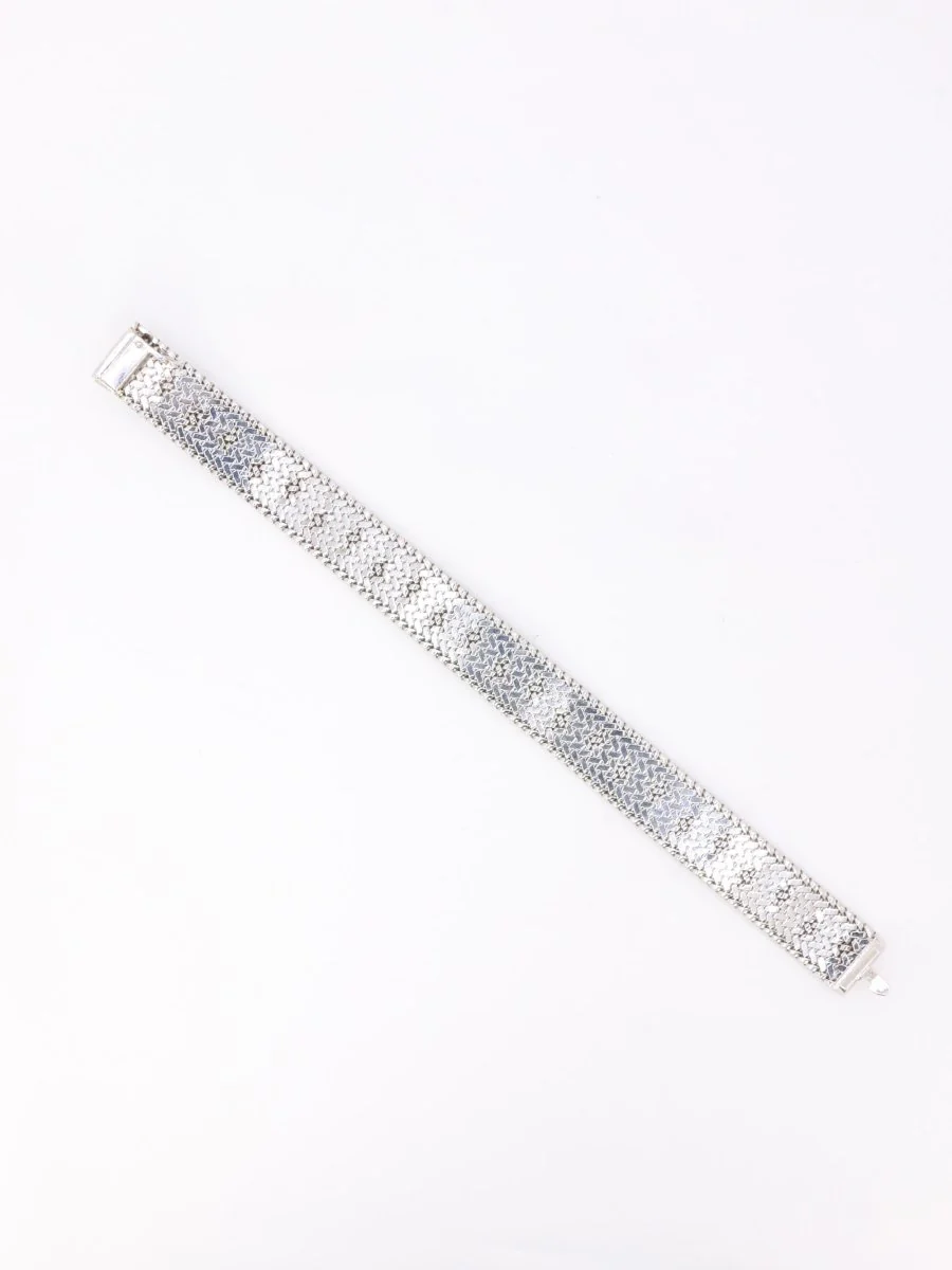Bracelet maille polonaise or blanc - Image 10
