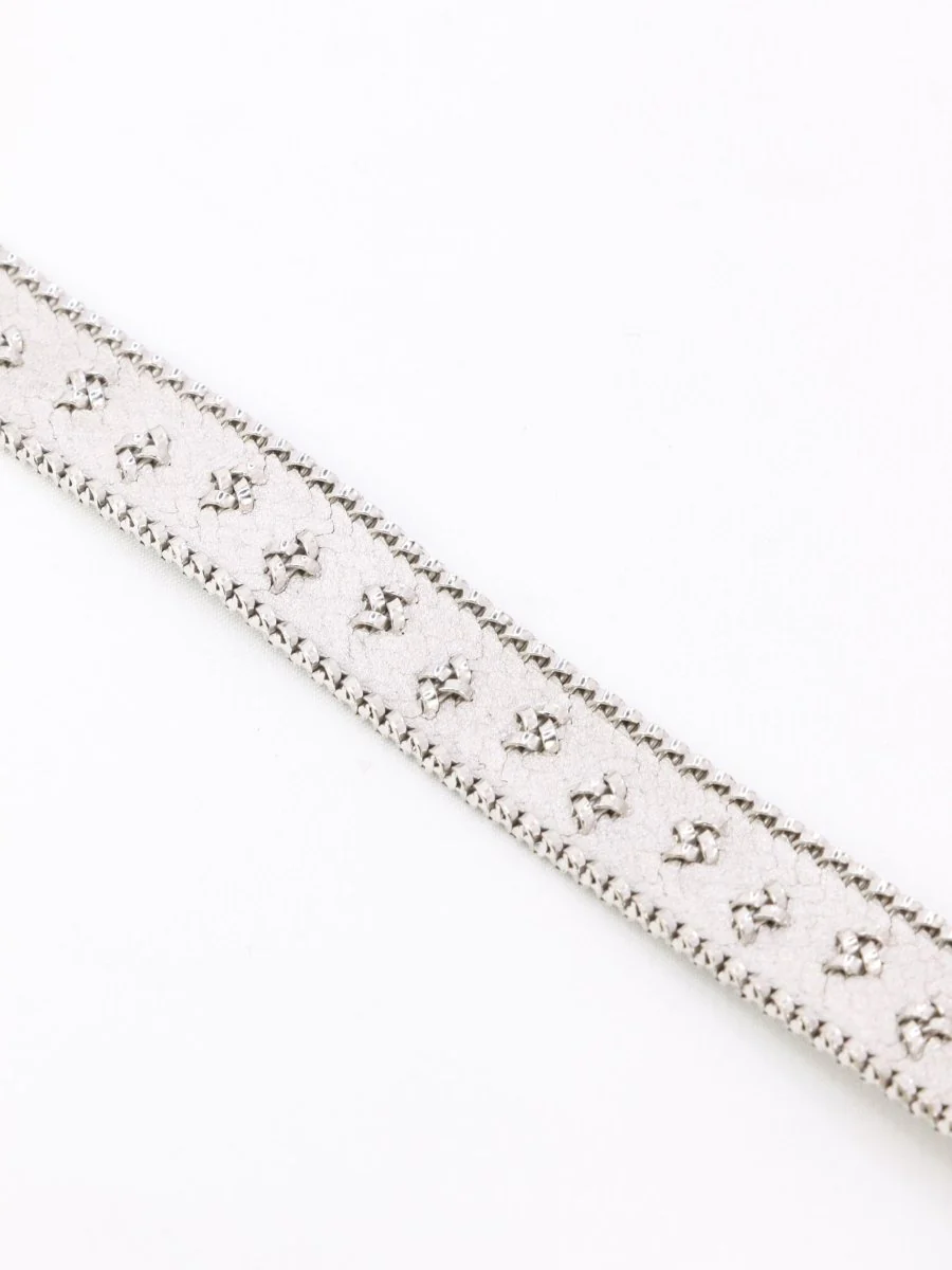 Bracelet maille polonaise or blanc - Image 11