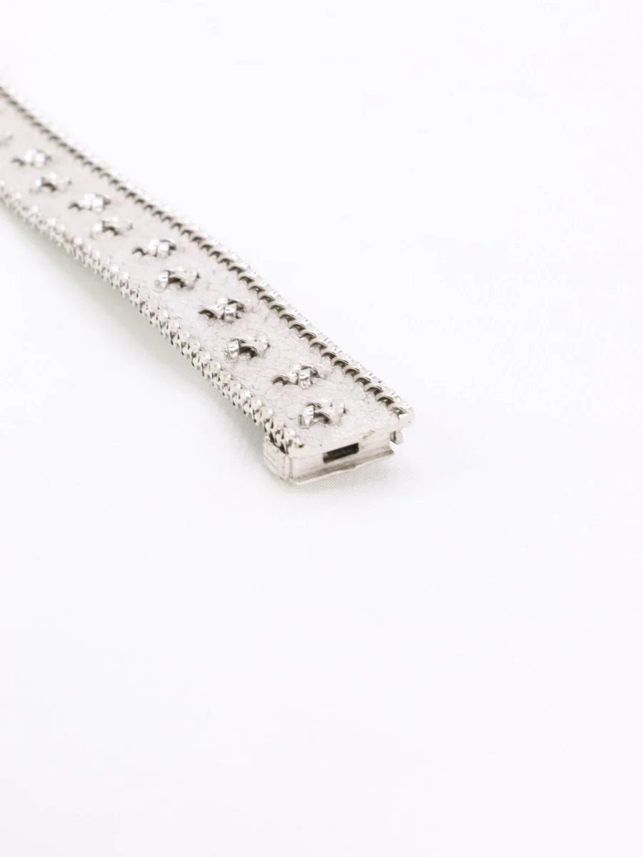 Bracelet maille polonaise or blanc - Image 12