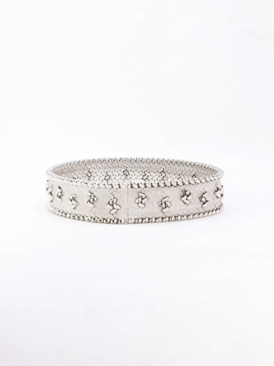 Bracelet maille polonaise or blanc - Image 5