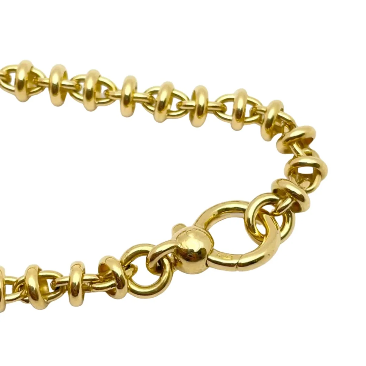 Bracelet Maille POMELLATO en or blanc, or jaune et diamants - Image 4
