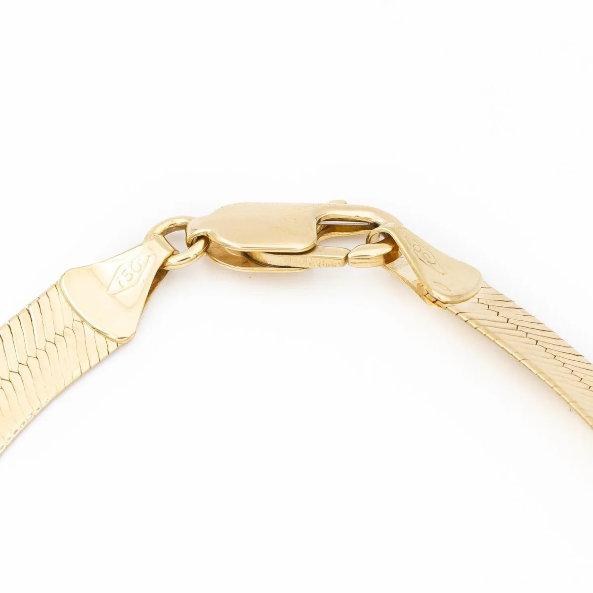 Bracelet Maille serpent en or jaune - Image 4