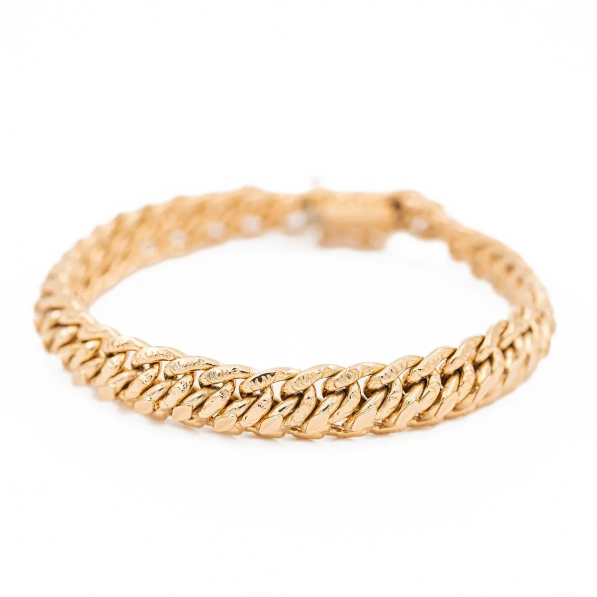 Bracelet Maille sorcière en or rose