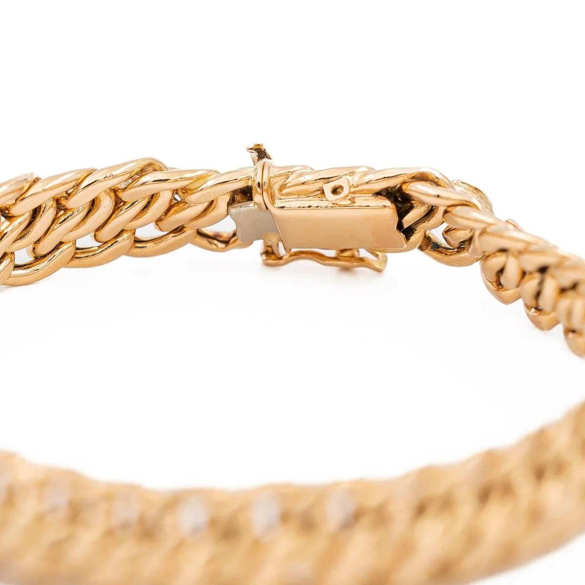 Bracelet Maille sorcière en or rose - Image 3