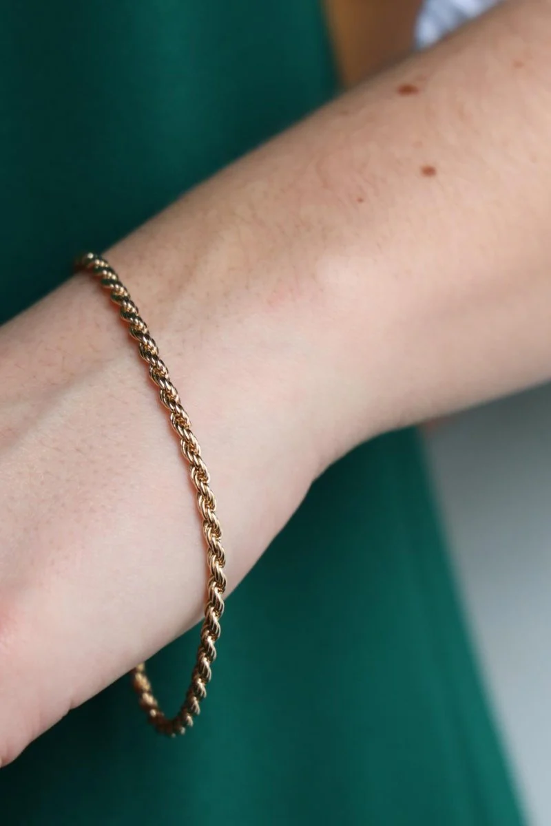 Bracelet Maille torsadée en or jaune - Image 3