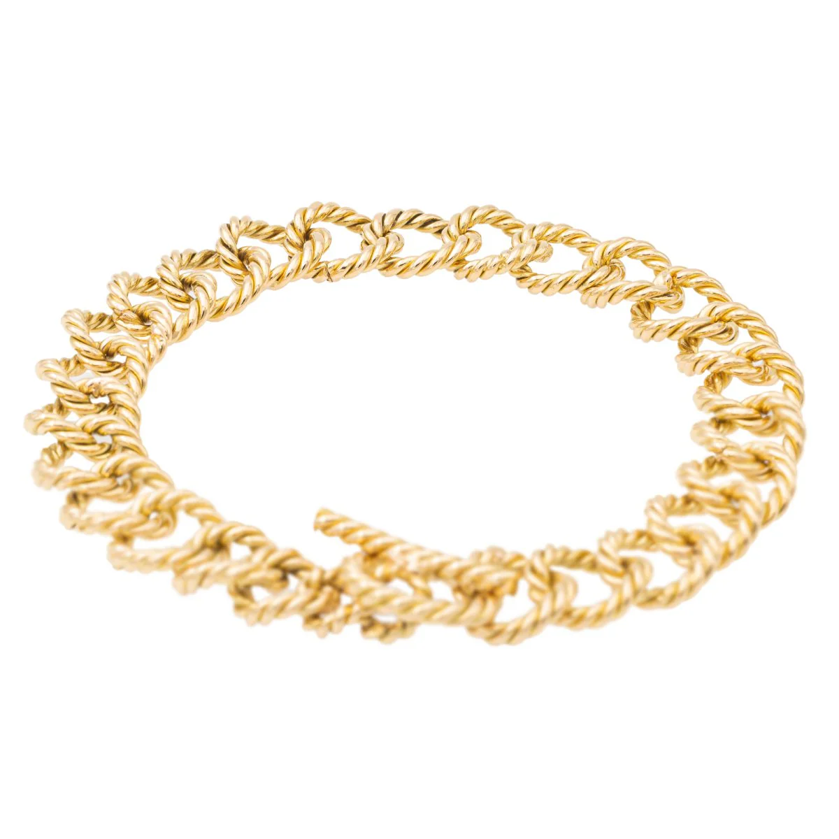 Bracelet Maille souple torsadée en or jaune - Image 6
