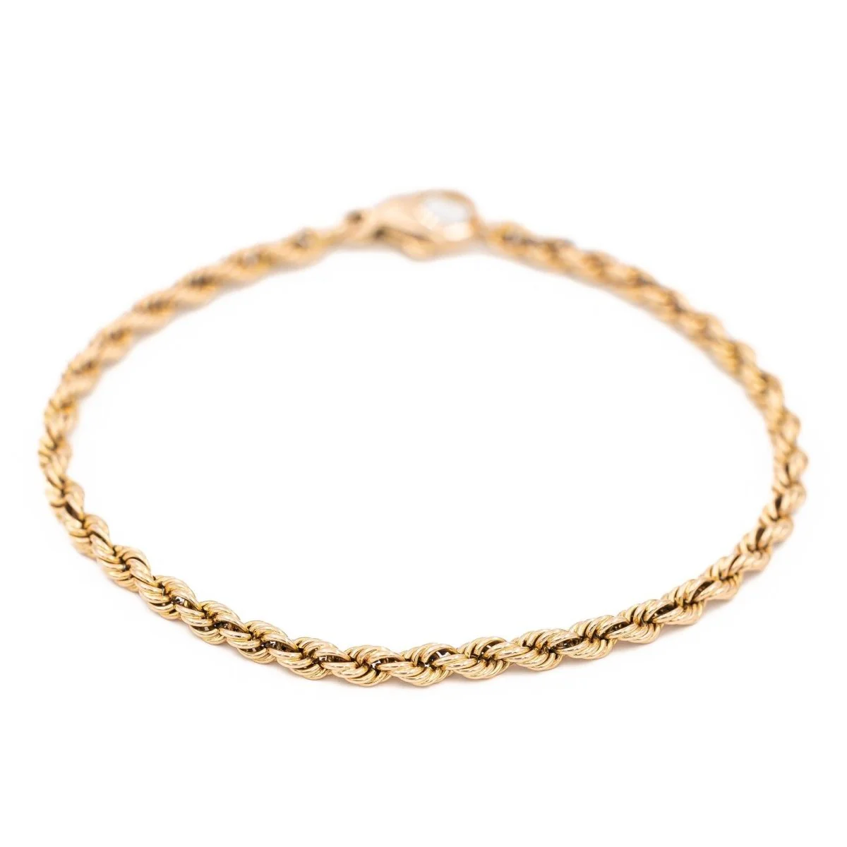 Bracelet Maille torsadée en or rose