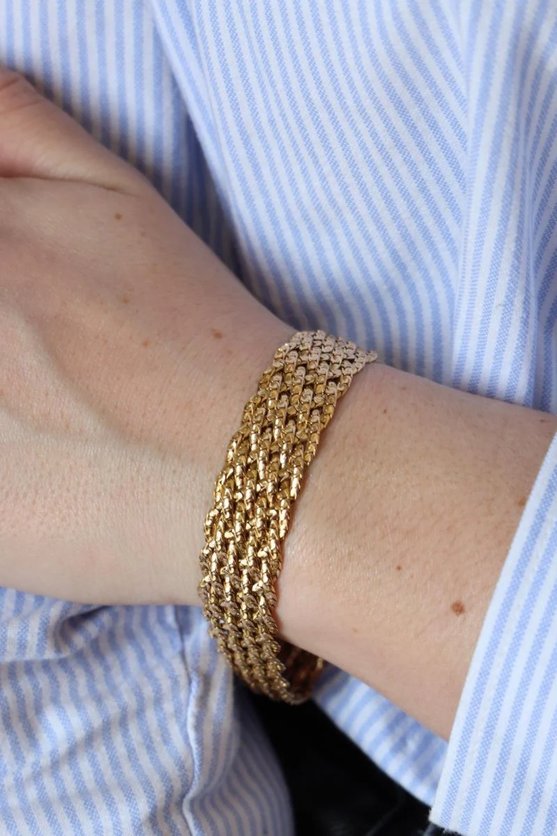 Bracelet Maille tressée Or jaune - Image 2