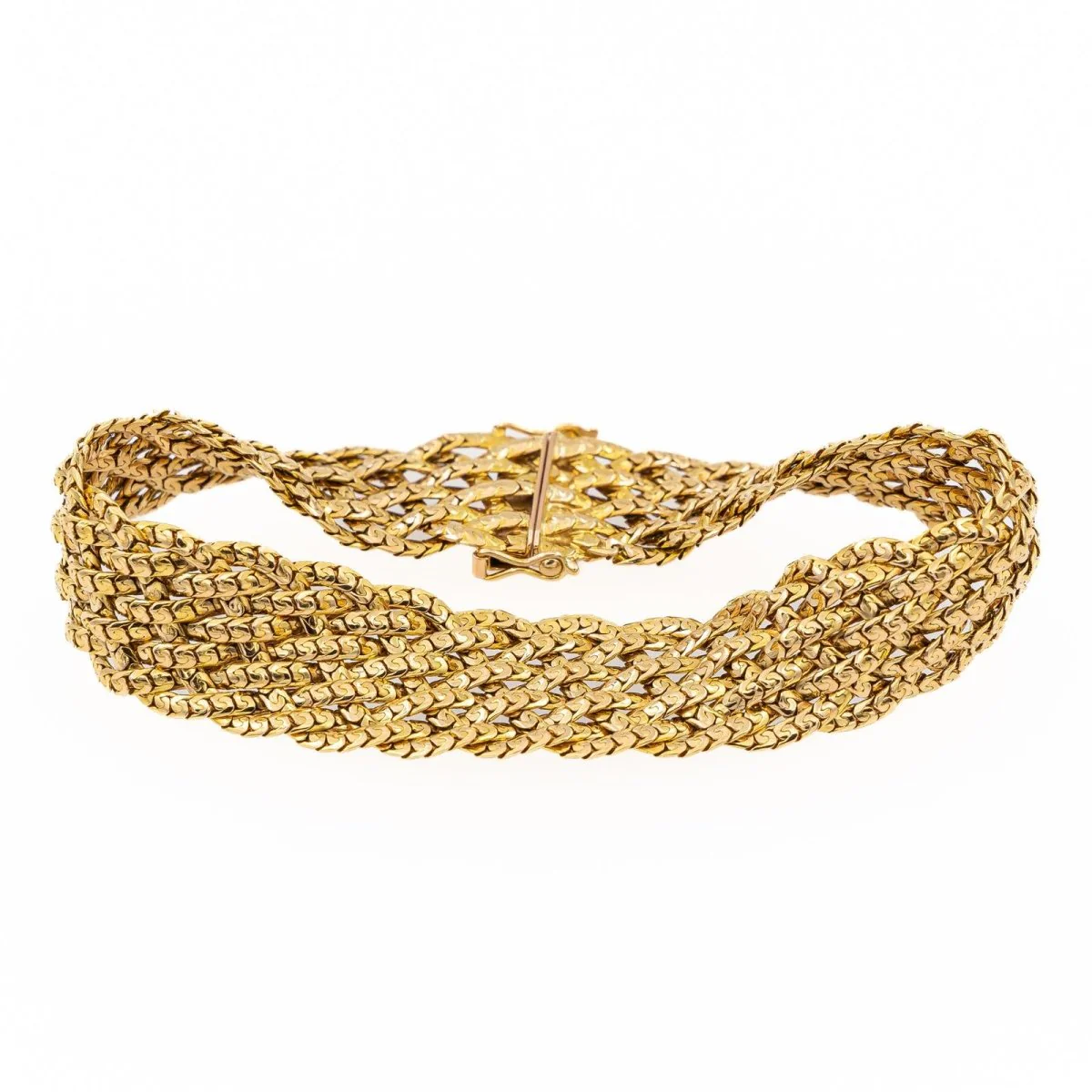 Bracelet Maille tressée Or jaune - Image 3