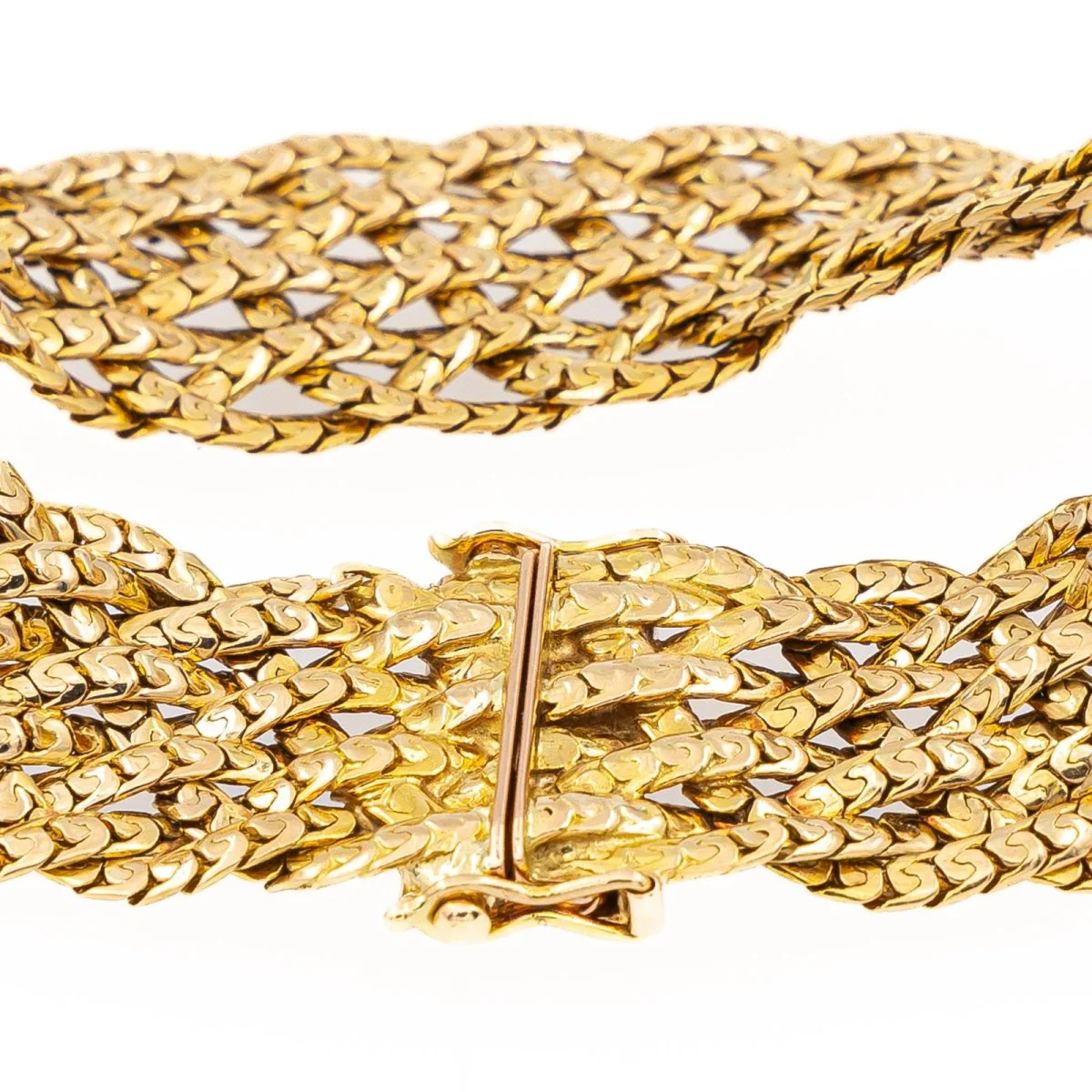 Bracelet Maille tressée Or jaune - Image 4