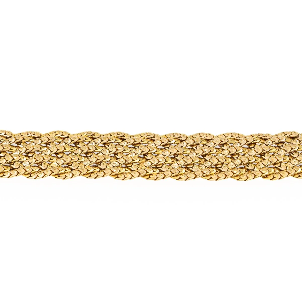 Bracelet Maille tressée Or jaune - Image 5