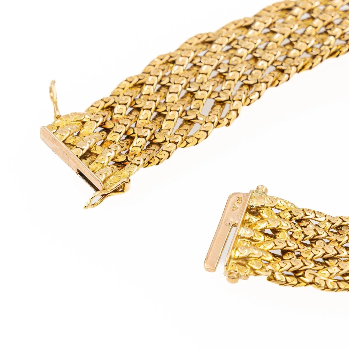 Bracelet Maille tressée Or jaune - Image 6