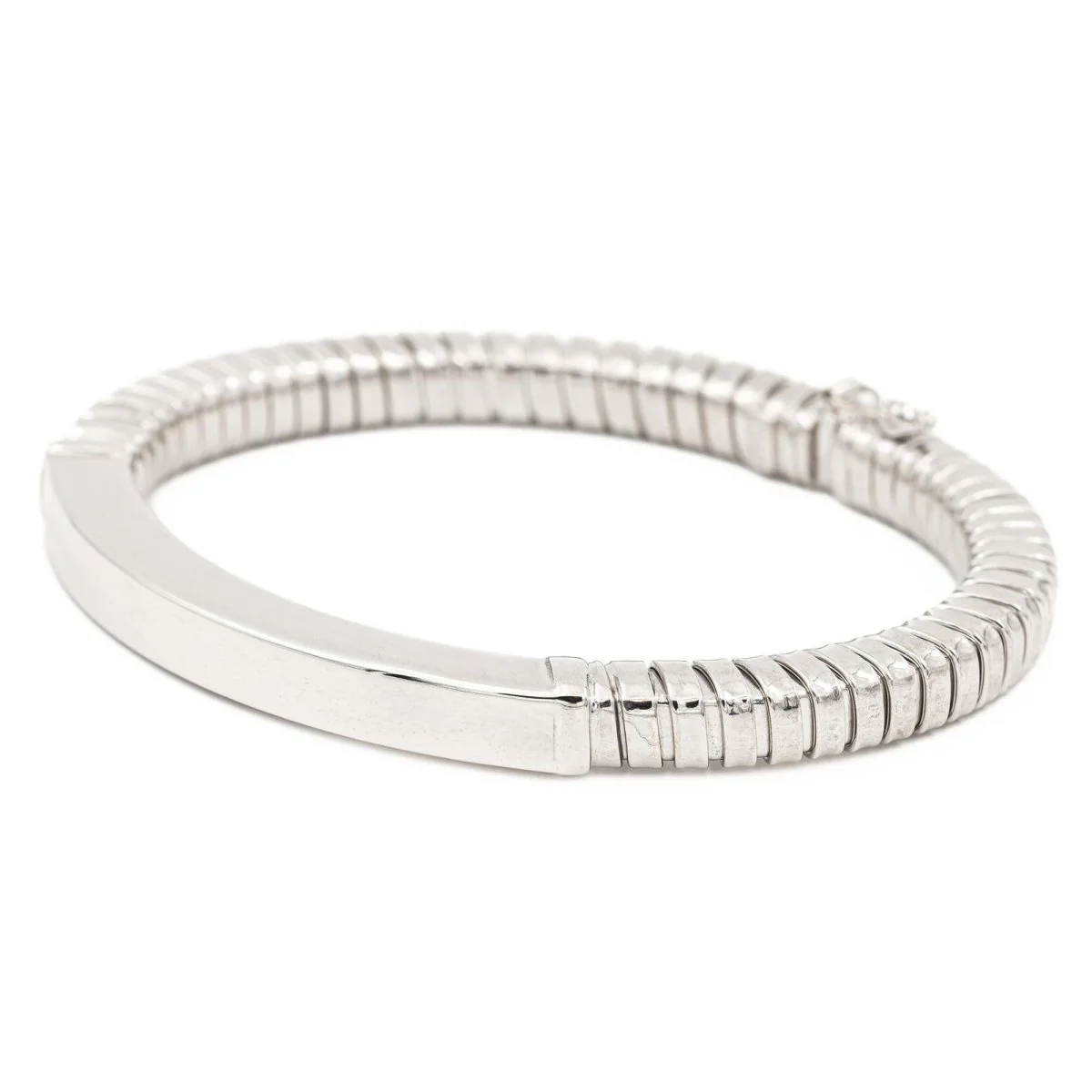 Bracelet Maille tubogas Or blanc - Image 2