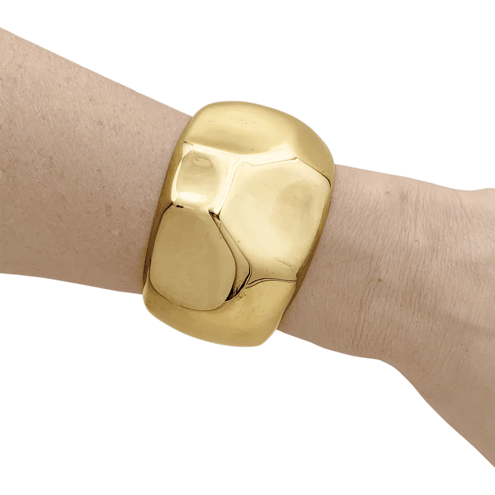 Bracelet Manchette TIFFANY & CO X ELSA PERETTI "Manchette à facettes" en or jaune - Image 2