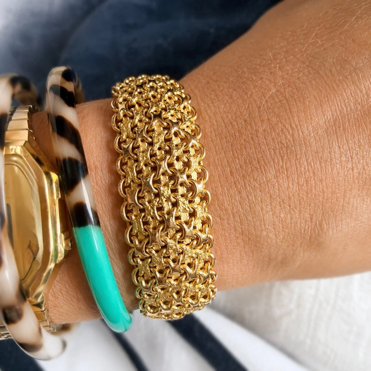 Bracelet Manchette en or jaune - Image 2