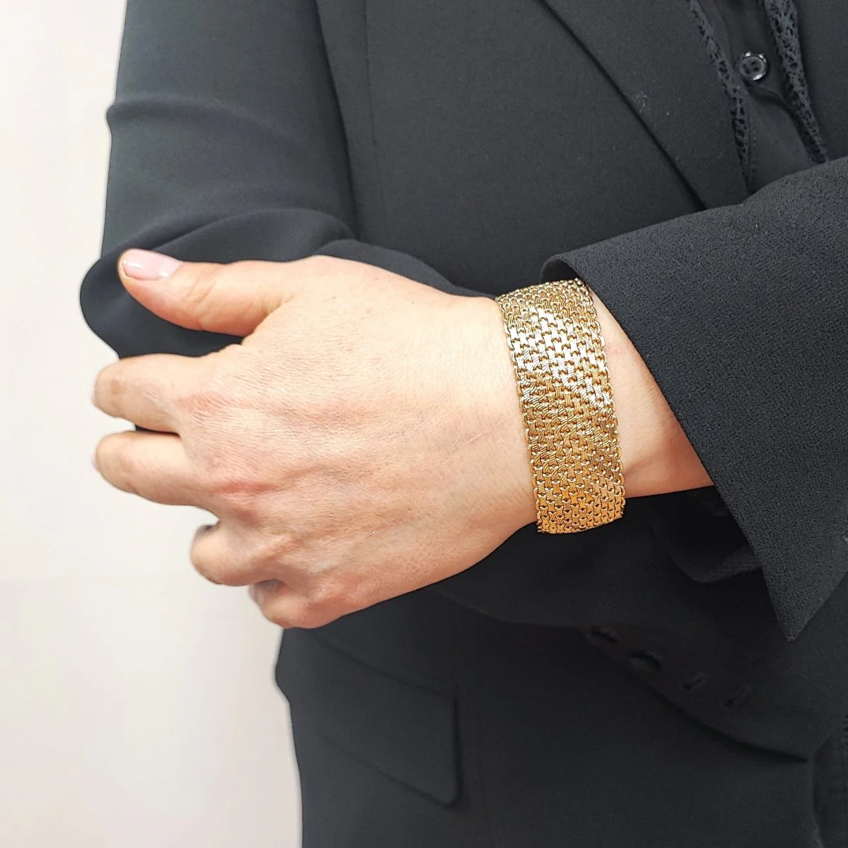 Bracelet Manchette en or jaune - Image 2
