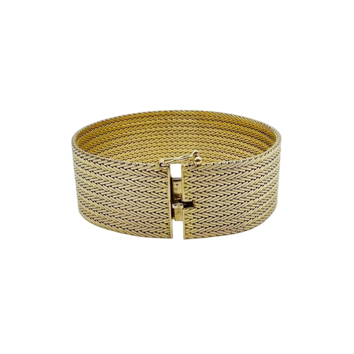 Bracelet Manchette en or jaune - Image 4