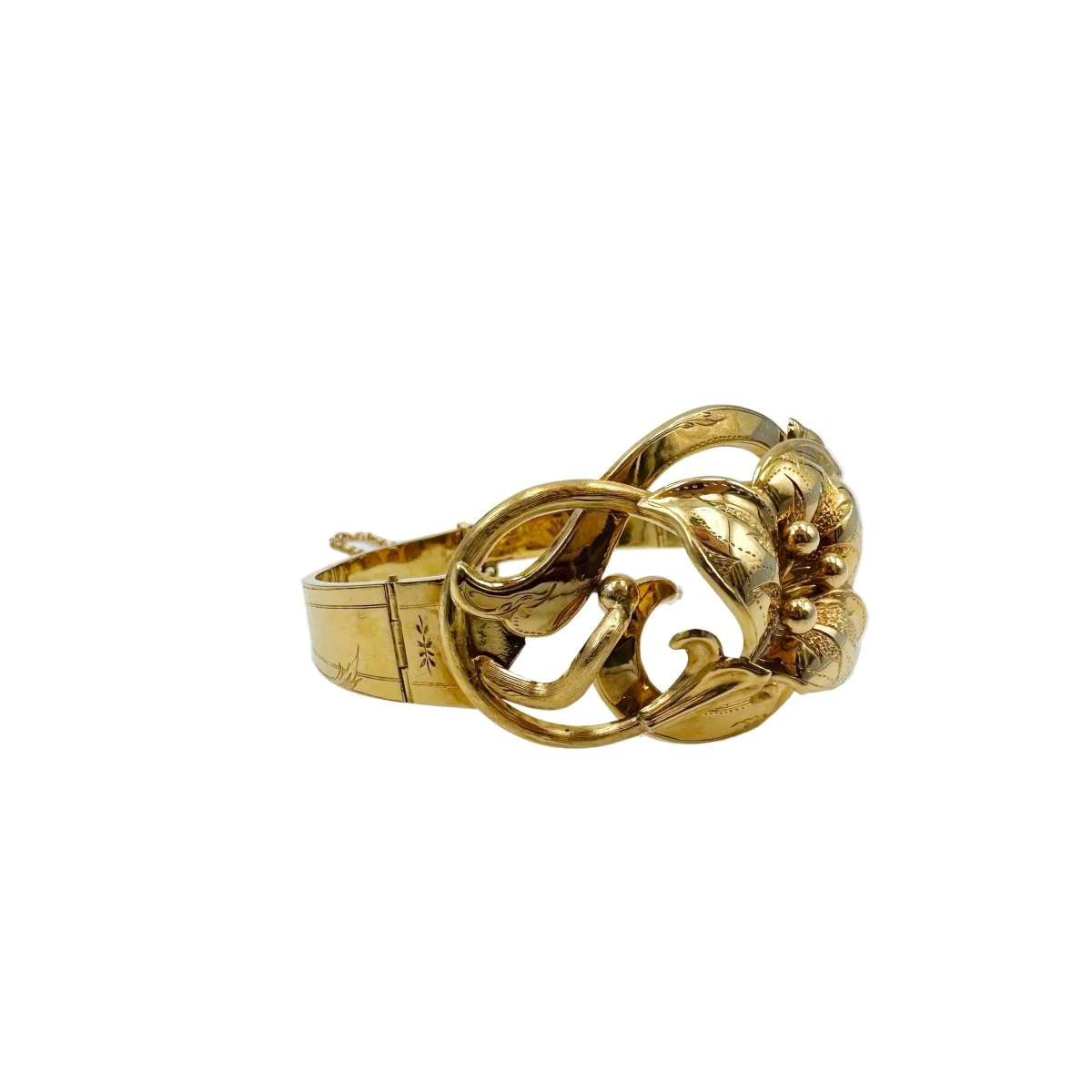 Bracelet Manchette en or jaune - Image 8