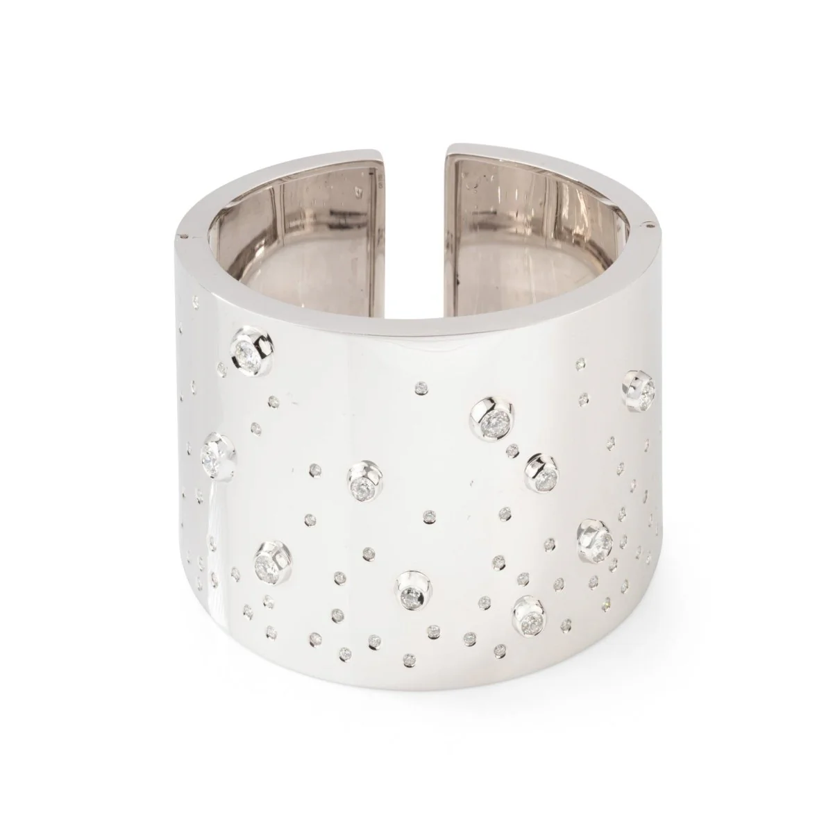 Bracelet Manchette FRED en or blanc et diamants