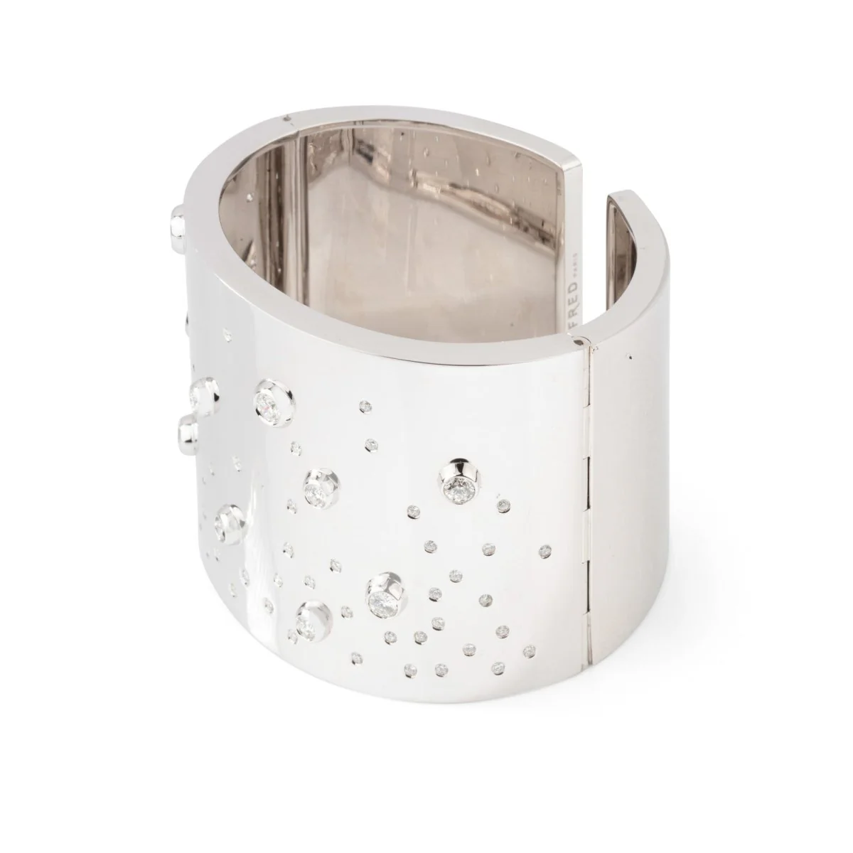 Bracelet Manchette FRED en or blanc et diamants - Image 3