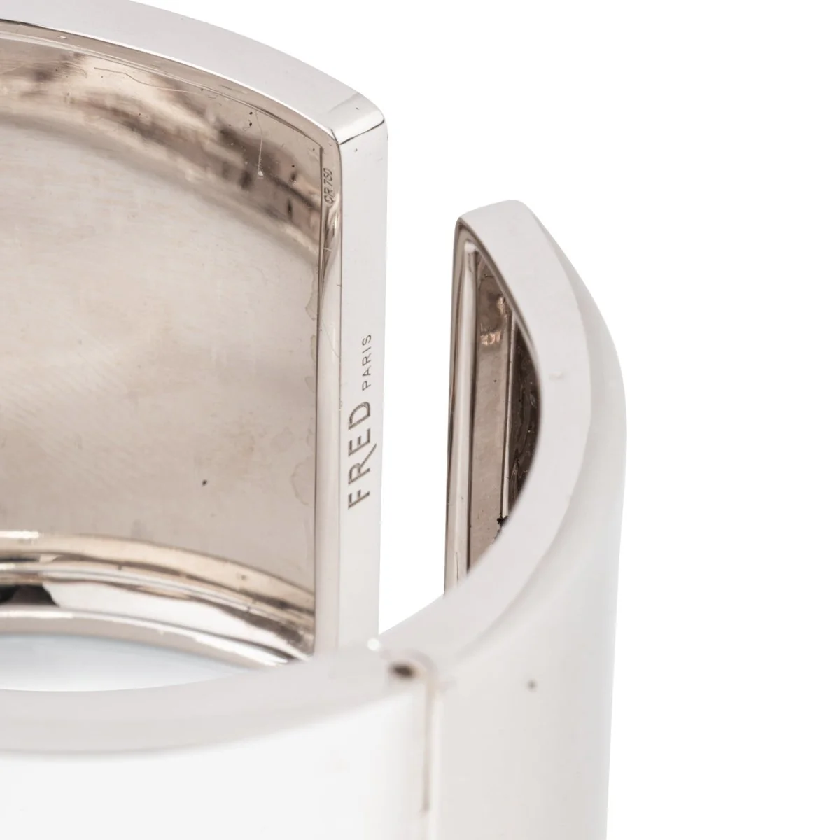 Bracelet Manchette FRED en or blanc et diamants - Image 4