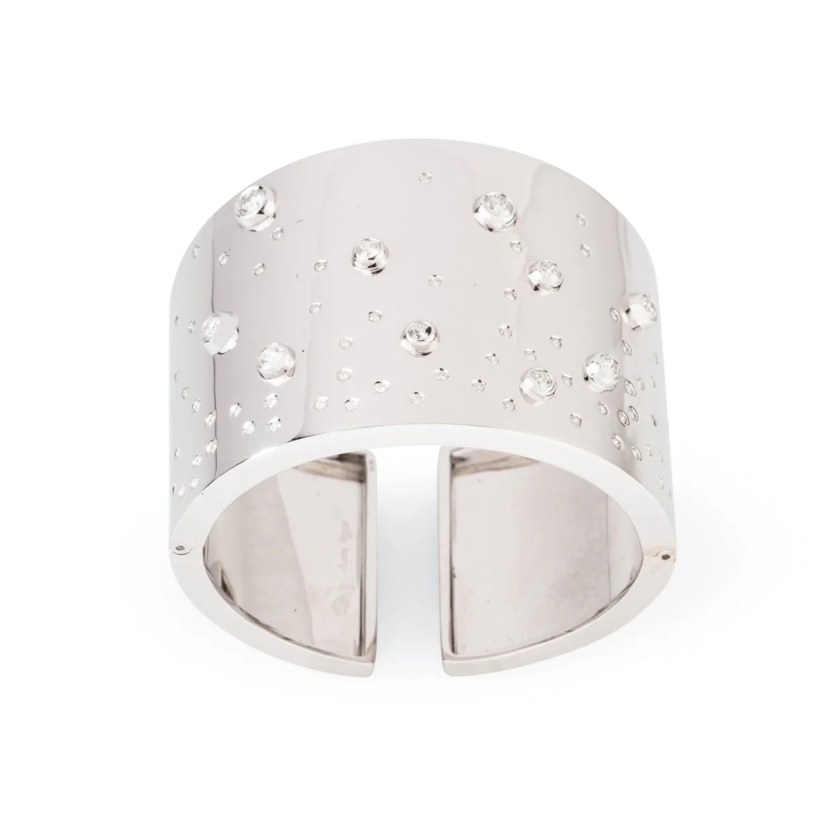 Bracelet Manchette FRED en or blanc et diamants - Image 7