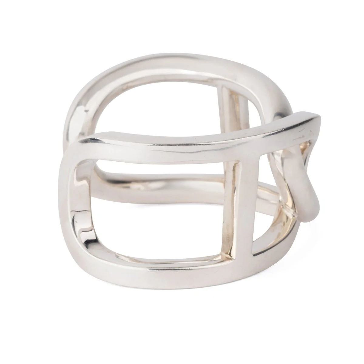 Bracelet jonc  en argent de la maison Hermès - Image 10
