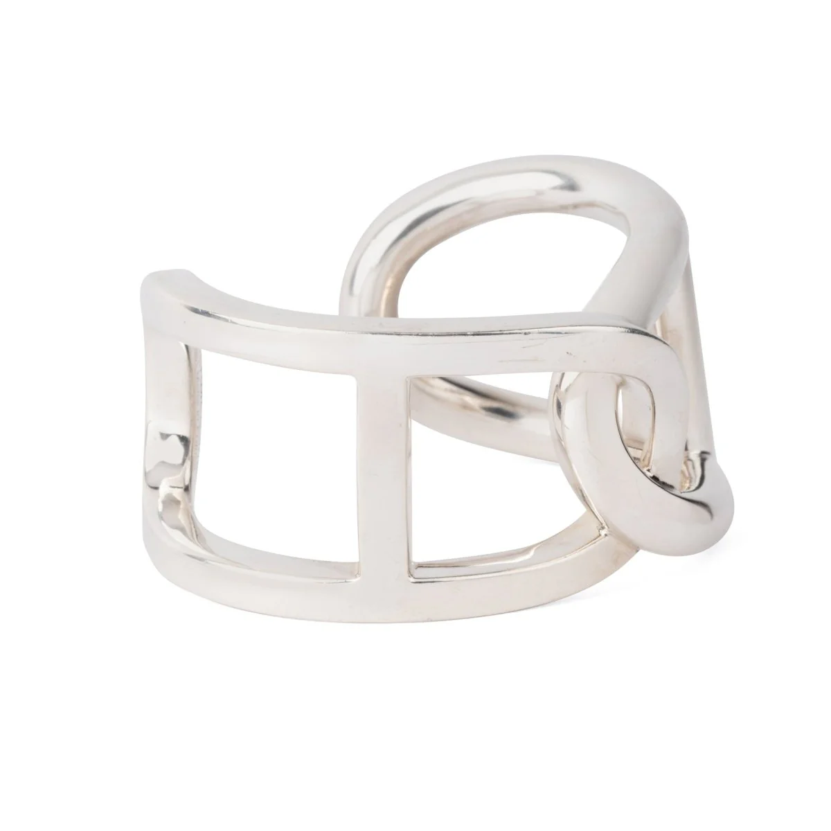 Bracelet jonc  en argent de la maison Hermès - Image 2