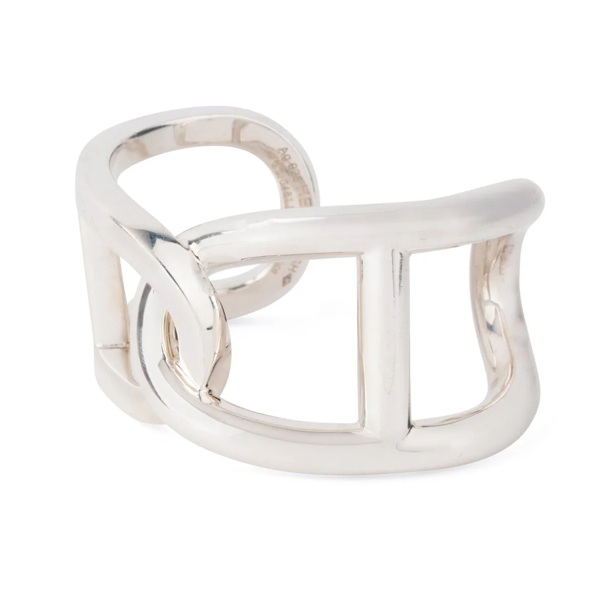 Bracelet jonc  en argent de la maison Hermès - Image 5