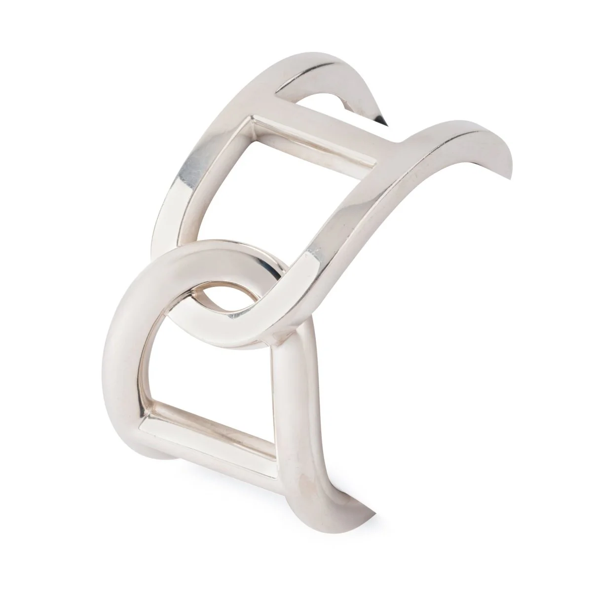 Bracelet jonc  en argent de la maison Hermès - Image 6