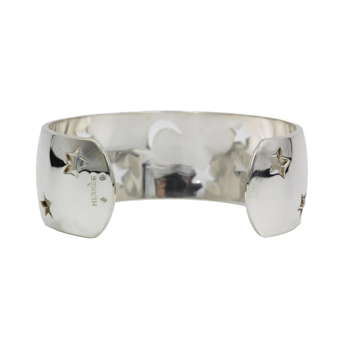 Bracelet Manchette HERMÈS en argent - Image 3