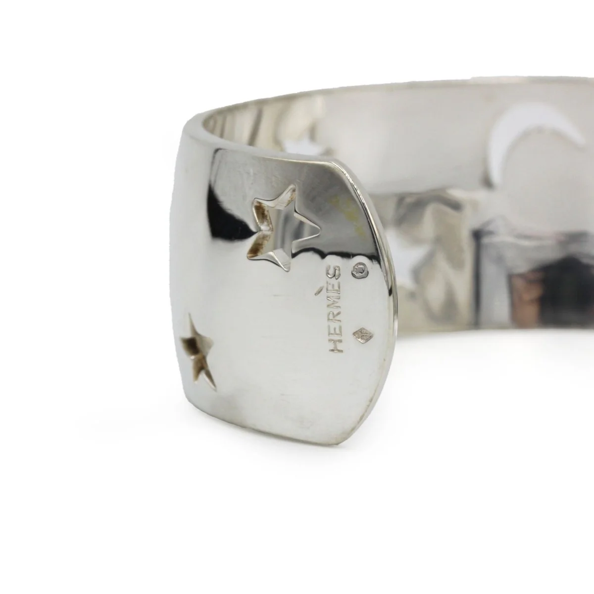 Bracelet Manchette HERMÈS en argent - Image 5