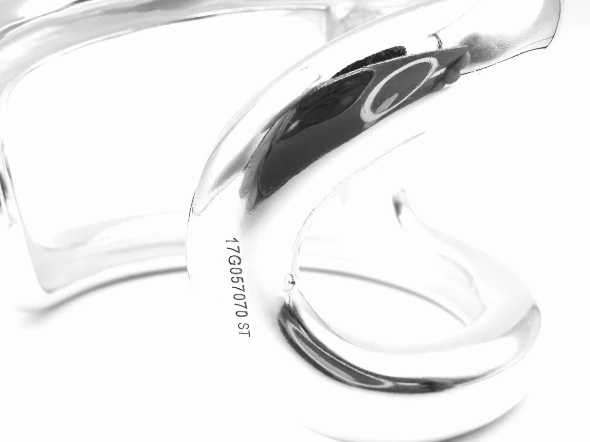 Bracelet Manchette HERMÈS "Osmose" en argent - Image 8